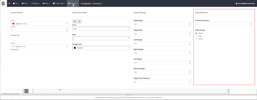 Active Page Settings