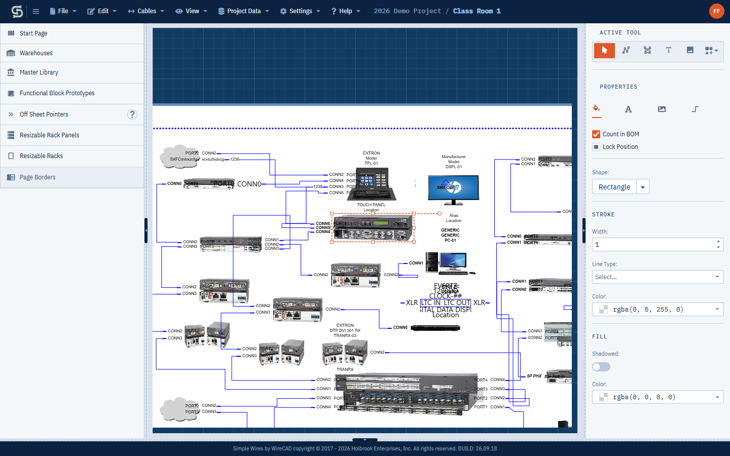 A drawing opened from Show Me with the matching block selected and centered